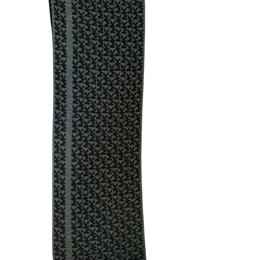 Michael Kors Black and Gray Patterned Scarf